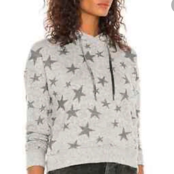 Rails Tops - Rails Murray Hooded Sweatshirt Melange Grey Stars Size Medium Comfy Cozy